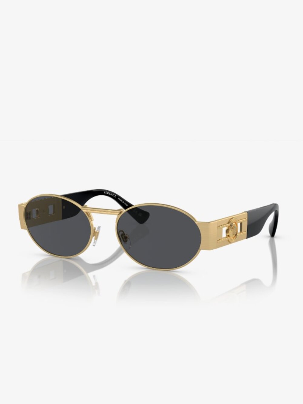 Versace ICONIC VE 2264 100287 Matte Gold Metal Oval Sunglasses